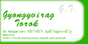gyongyvirag torok business card